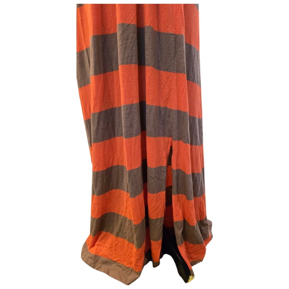 Mossimo Supply Co. Striped Maxi Dress in Orange and Brown Sz L - Picture 2 of 6